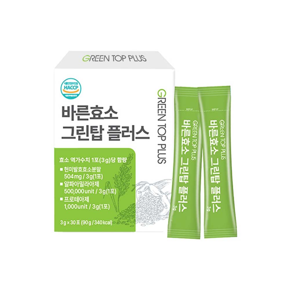 바른효소 그린탑 플러스 3g x 30포