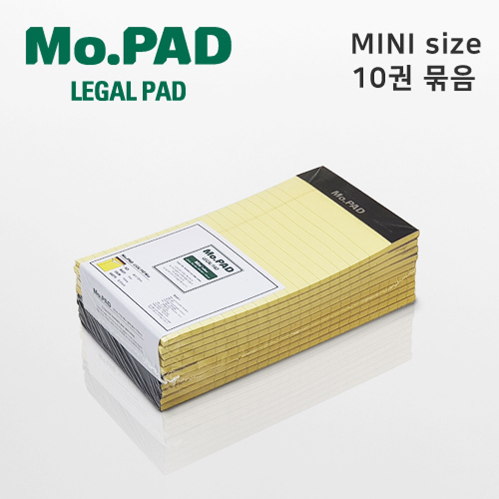 모패드 절취노트 MINI (옐로우 / 50매 / 10권 묶음)