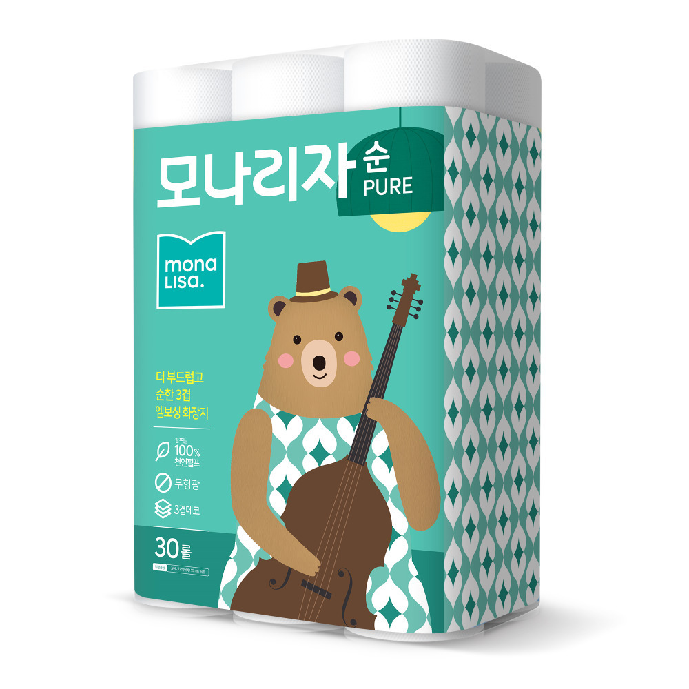 [모나리자]곰돌이 순pure 30롤 화장지