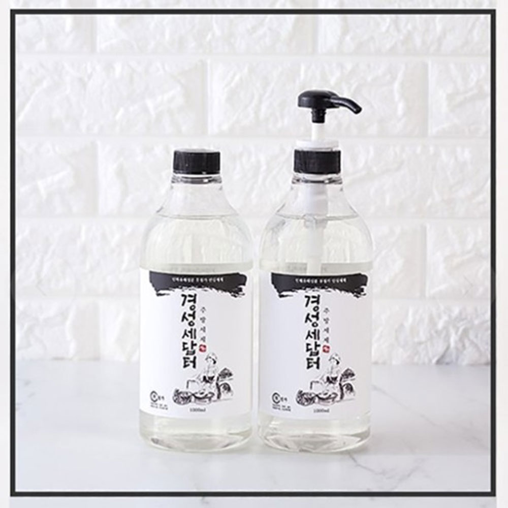 [경성세답터] 주방세제 1,000ml (2개, 펌프 1개)