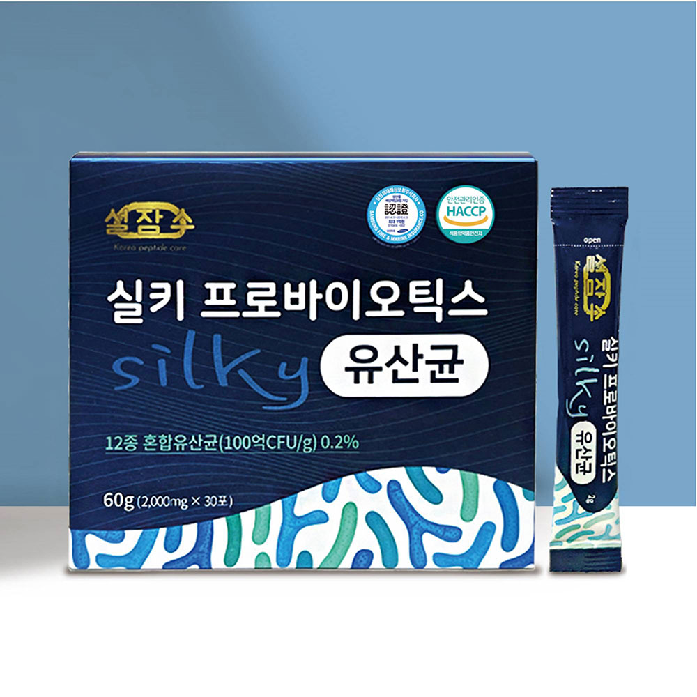 실키프로바이오틱스 100억 유산균 60g(2,000mg x 30포),2세트(60포)