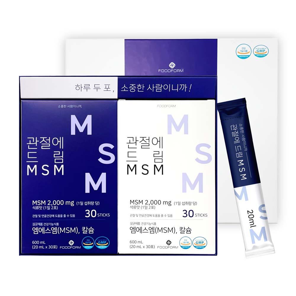 [유통기한임박할인]관절에 드림 MSM 2,000mg 1박스 / 24년08월22일까지