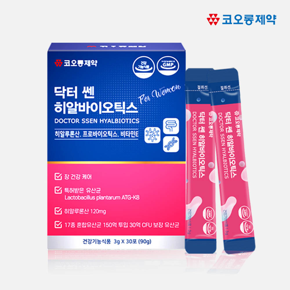 [코오롱제약] 닥터 쎈 히알바이오틱스 3g*30포