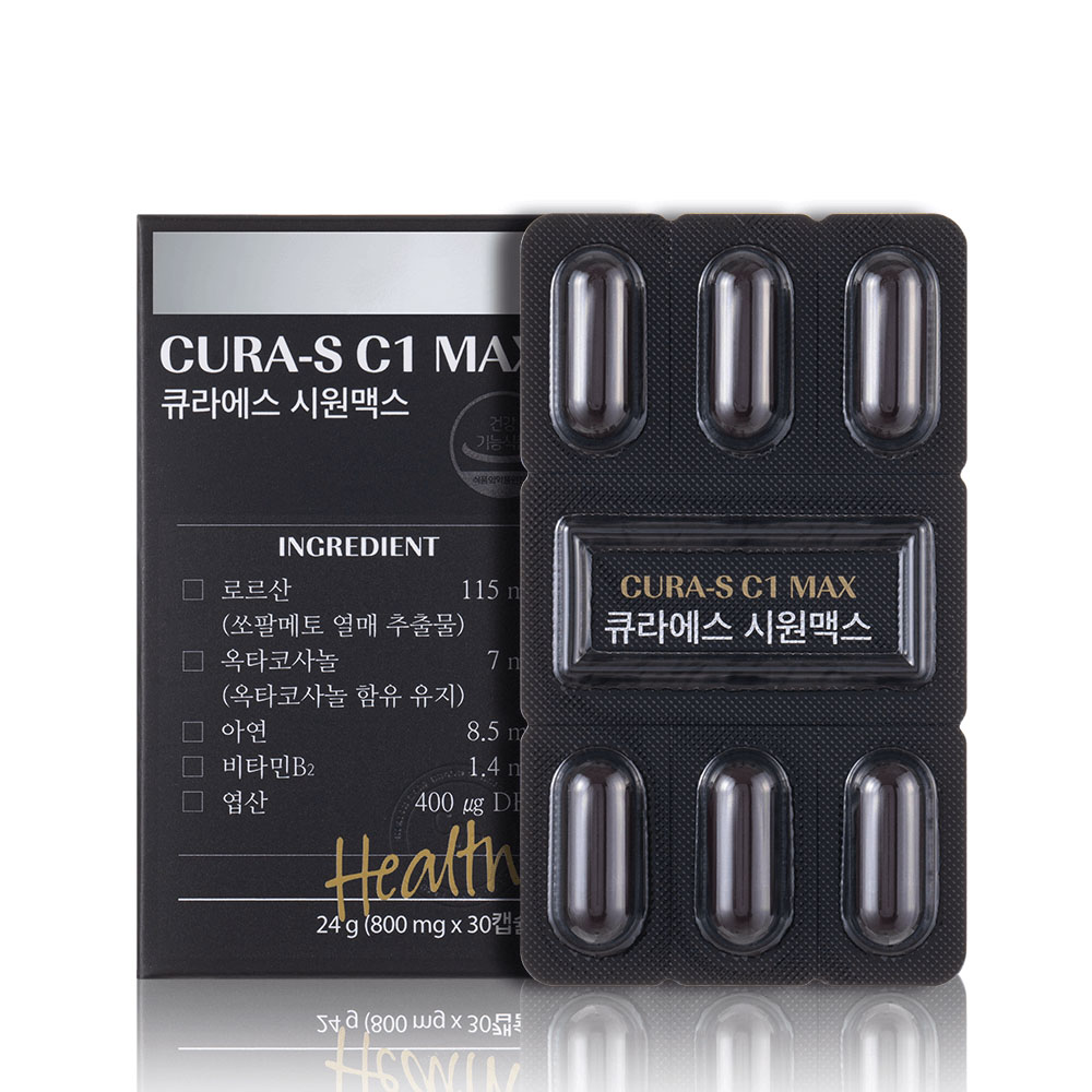 큐라에스 시원맥스 쏘팔메토 800mg x 30캡슐 1+1