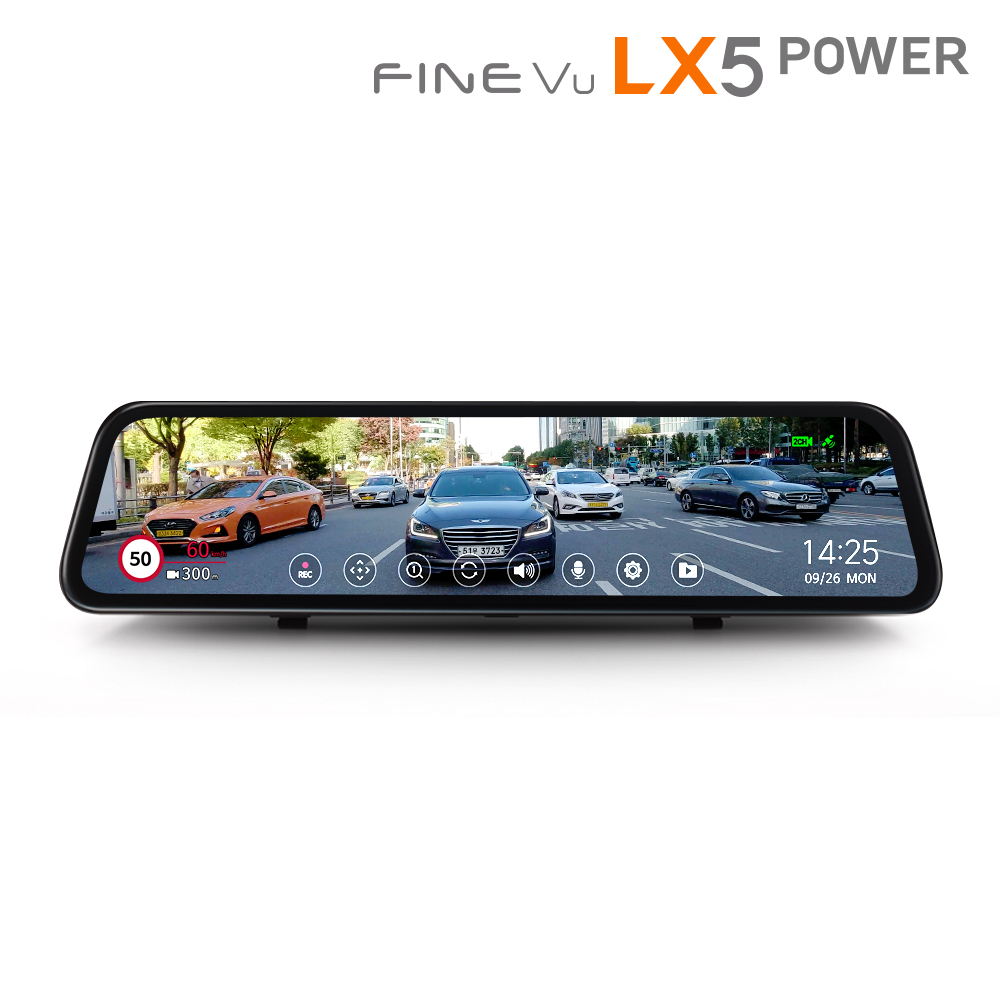 파인뷰 LX5 POWER 전후방 FHD 2채널 룸미러 블랙박스 32GB