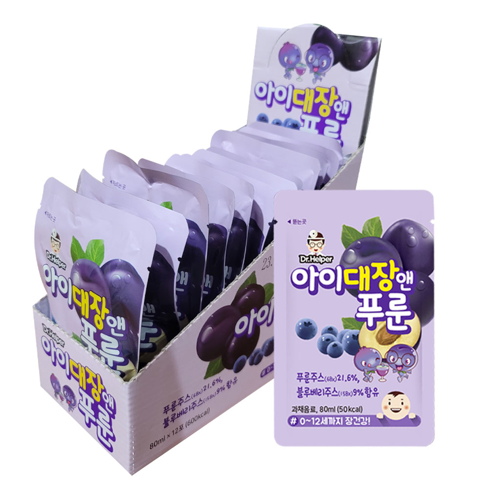 닥터헬퍼 아이대장앤 푸룬 80ml x 12포 (어린이푸룬주스)