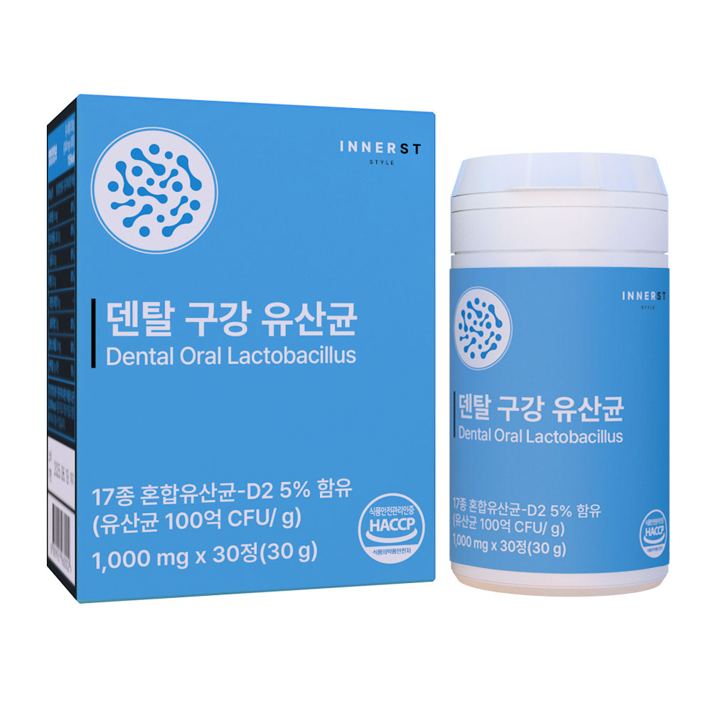 이너스트 덴탈 구강 유산균 선물세트 1,000mg x 30정, 3개월분