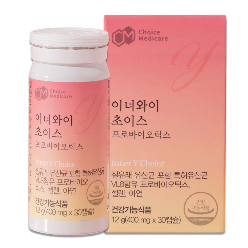 이너와이 초이스 프로바이오틱스 질 건강 멀티케어 유산균 12g (400mg)x30캡슐