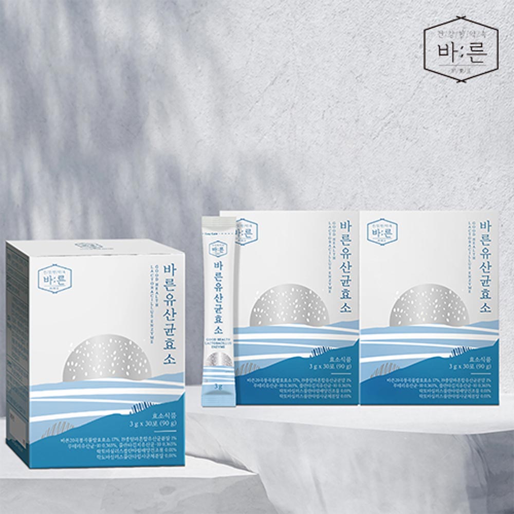 건강한약속 바른 유산균효소 3박스(3g x 90포)