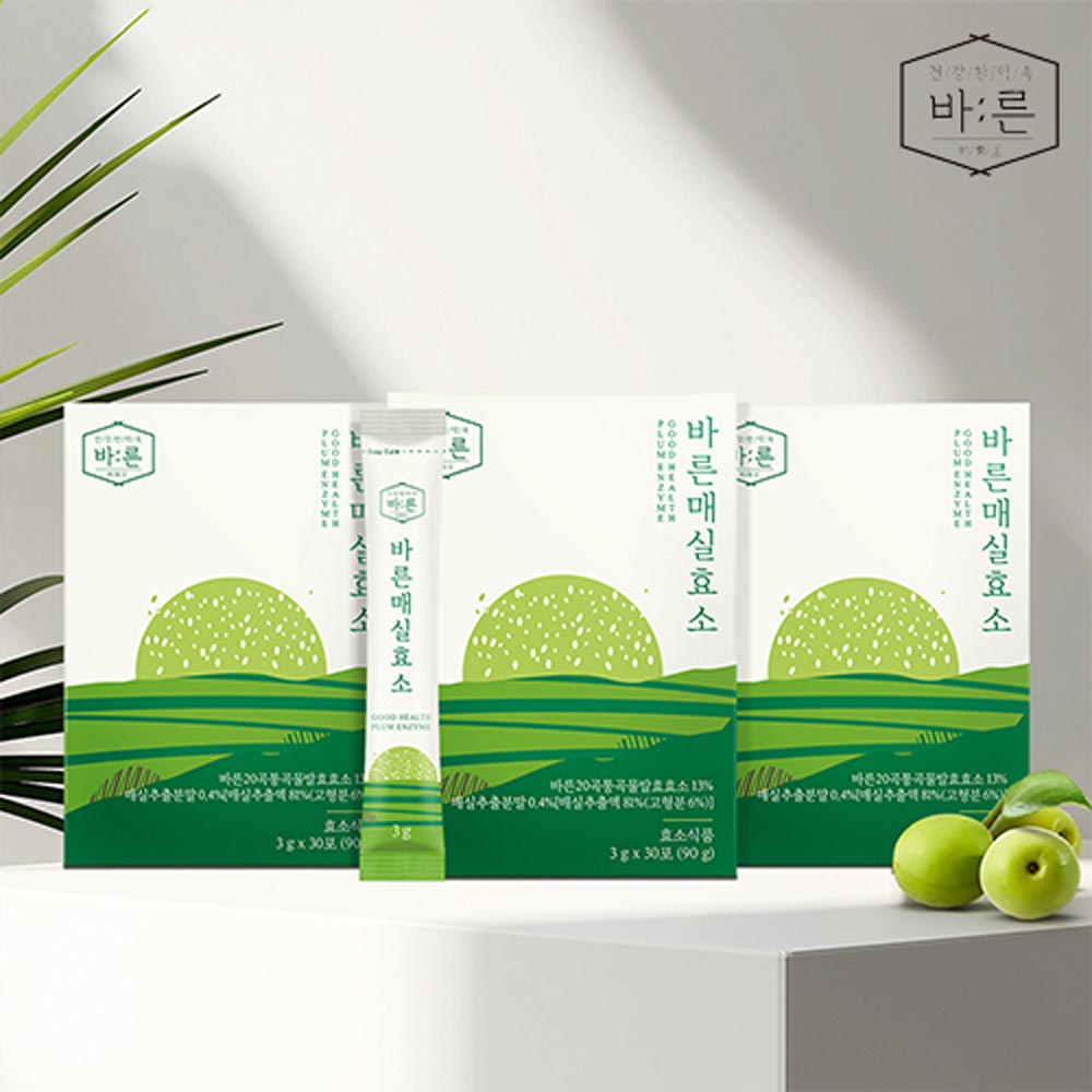 건강한약속 바른 매실효소 3박스(3g x 90포)