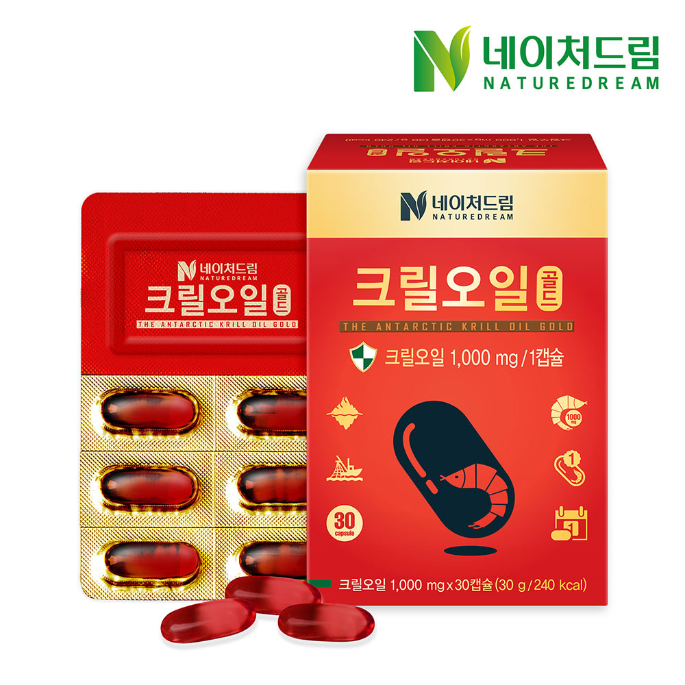 네이처드림 크릴오일골드 1,000mg x 30캡슐 1박스